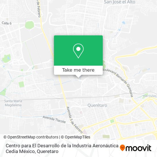 Centro para El Desarrollo de la Industria Aeronáutica Cedia México map