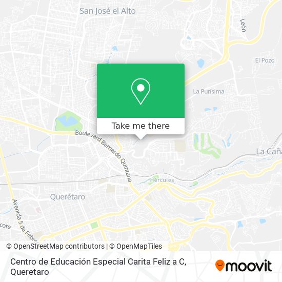 Mapa de Centro de Educación Especial Carita Feliz a C