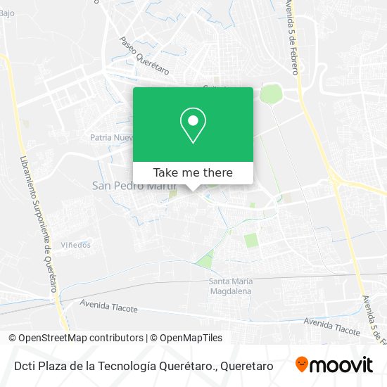 Dcti Plaza de la Tecnología Querétaro. map