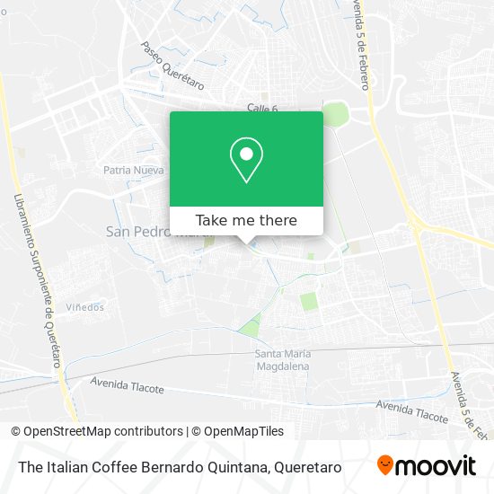 Mapa de The Italian Coffee Bernardo Quintana