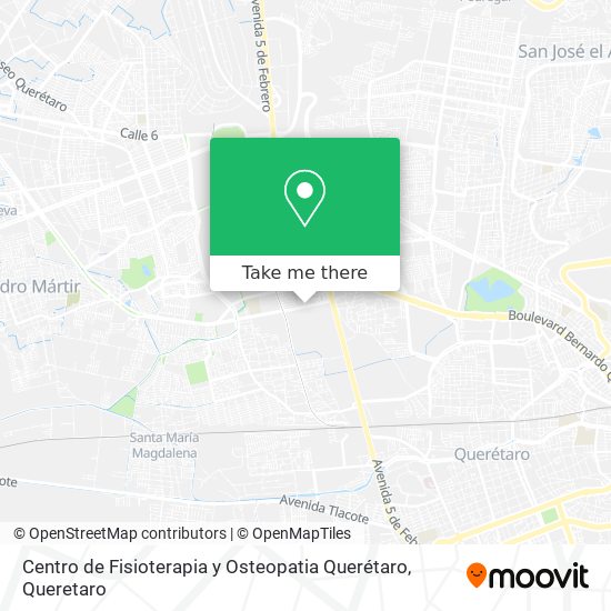 Mapa de Centro de Fisioterapia y Osteopatia Querétaro