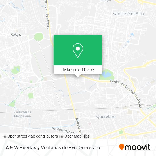 Mapa de A & W Puertas y Ventanas de Pvc