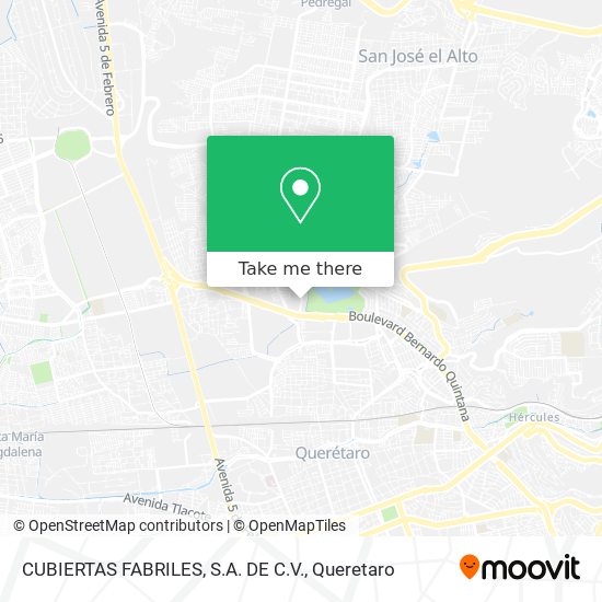 Mapa de CUBIERTAS FABRILES, S.A. DE C.V.