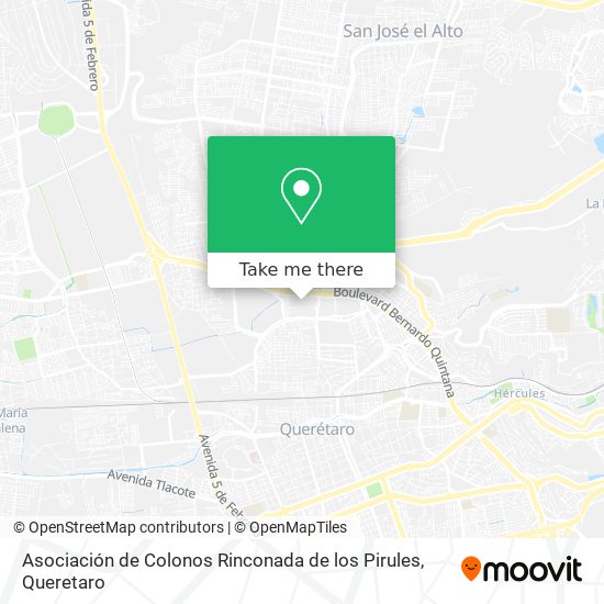 Asociación de Colonos Rinconada de los Pirules map