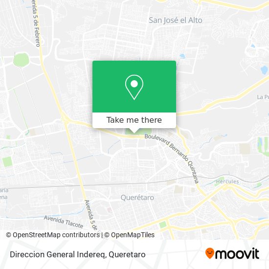 Direccion General Indereq map