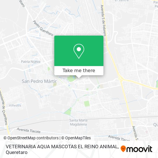 VETERINARIA AQUA MASCOTAS EL REINO ANIMAL map