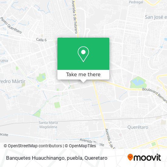 Mapa de Banquetes Huauchinango, puebla