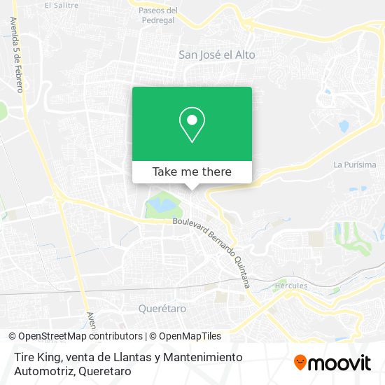 Mapa de Tire King, venta de Llantas y Mantenimiento Automotriz