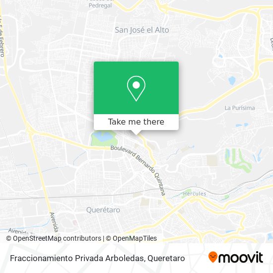 Fraccionamiento Privada Arboledas map
