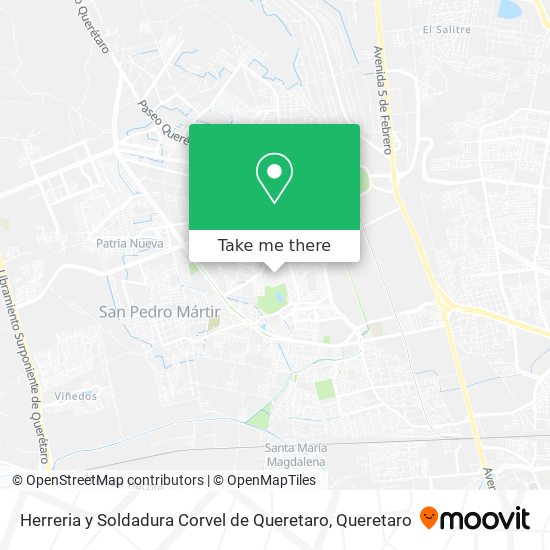 Mapa de Herreria y Soldadura Corvel de Queretaro