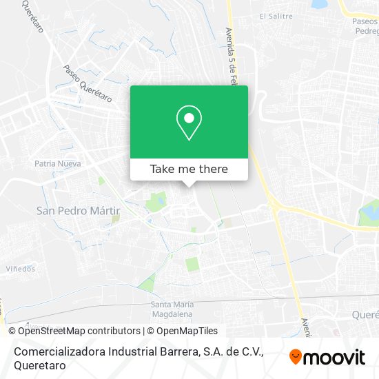 Mapa de Comercializadora Industrial Barrera, S.A. de C.V.