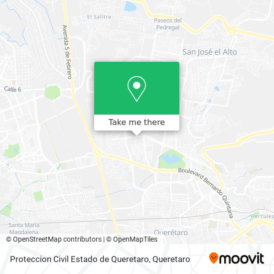 Proteccion Civil Estado de Queretaro map