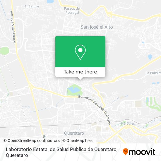 Mapa de Laboratorio Estatal de Salud Publica de Queretaro