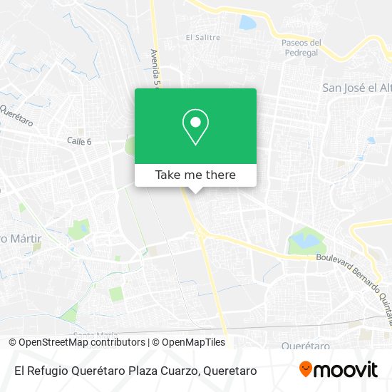 Mapa de El Refugio Querétaro Plaza Cuarzo
