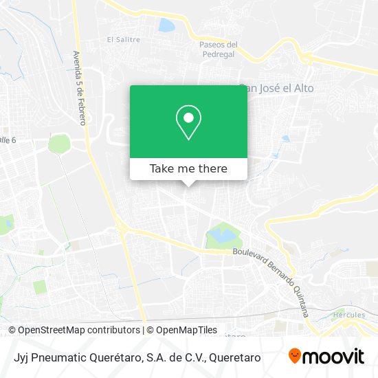 Mapa de Jyj Pneumatic Querétaro, S.A. de C.V.