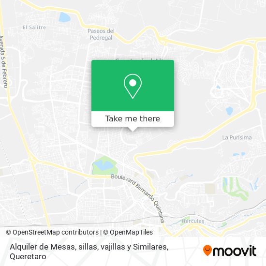 Alquiler de Mesas, sillas, vajillas y Similares map
