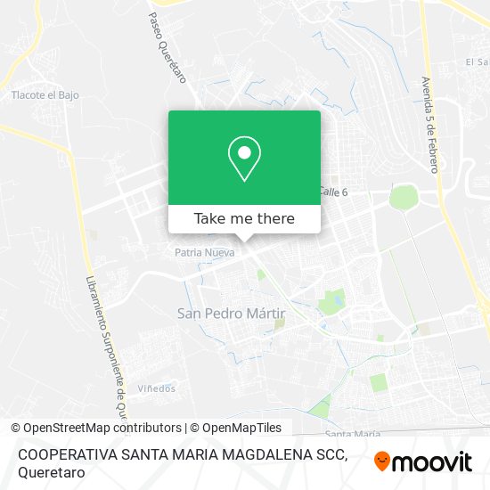 Mapa de COOPERATIVA SANTA MARIA MAGDALENA SCC