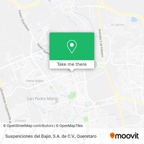 Mapa de Suspenciones del Bajio, S.A. de C.V.