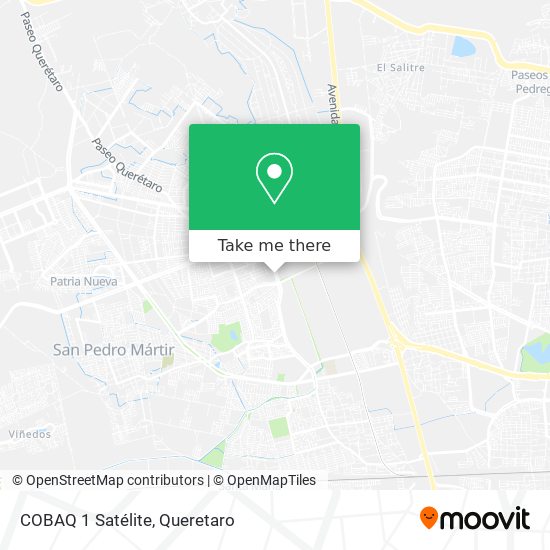 Mapa de COBAQ 1 Satélite