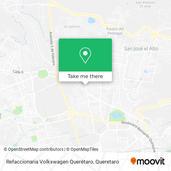 Mapa de Refaccionaria Volkswagen Querétaro