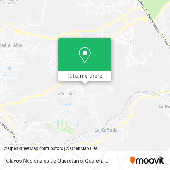 Mapa de Clavos Nacionales de Queretarro