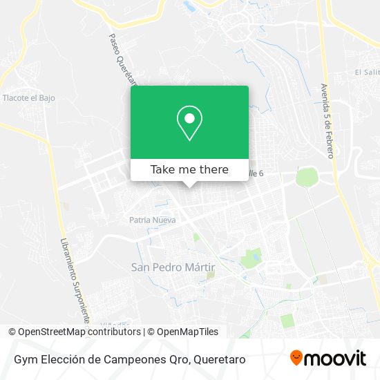 Mapa de Gym Elección de Campeones Qro