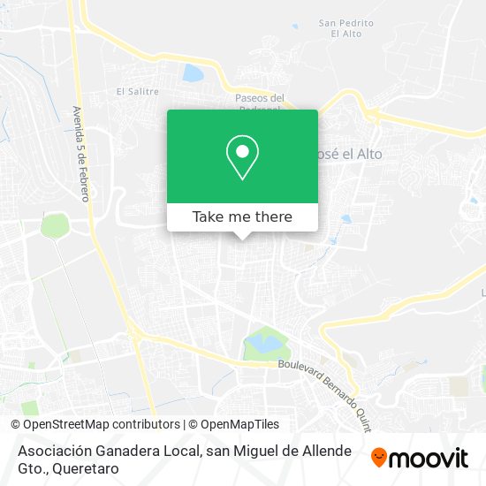 Asociación Ganadera Local, san Miguel de Allende Gto. map
