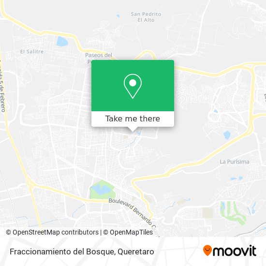 Fraccionamiento del Bosque map