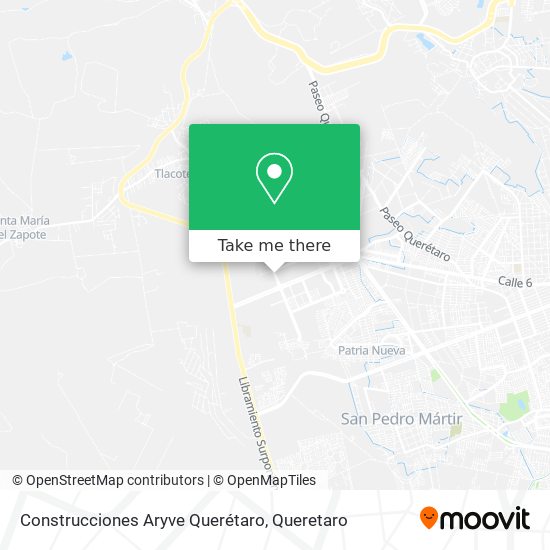 Construcciones Aryve Querétaro map