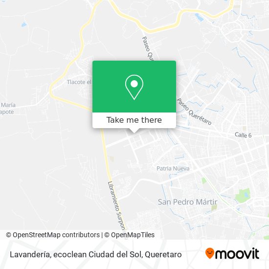 Lavandería, ecoclean Ciudad del Sol map
