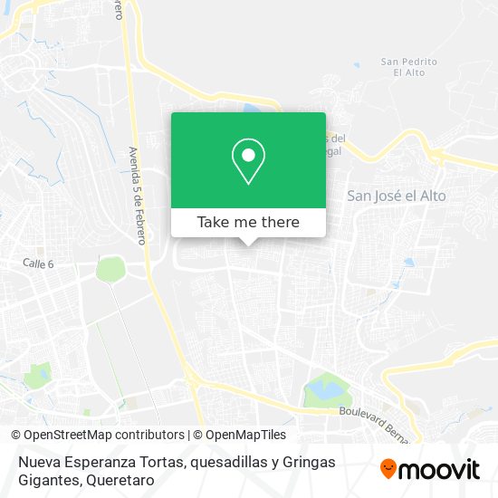 Nueva Esperanza Tortas, quesadillas y Gringas Gigantes map