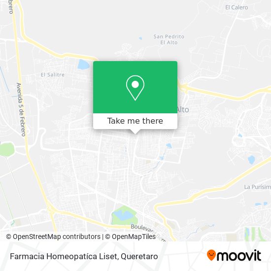 Mapa de Farmacia Homeopatíca Liset