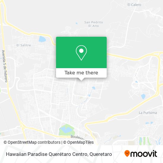 Hawaiian Paradise Querétaro Centro map