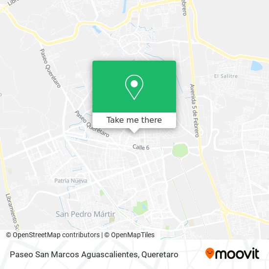 Paseo San Marcos Aguascalientes map