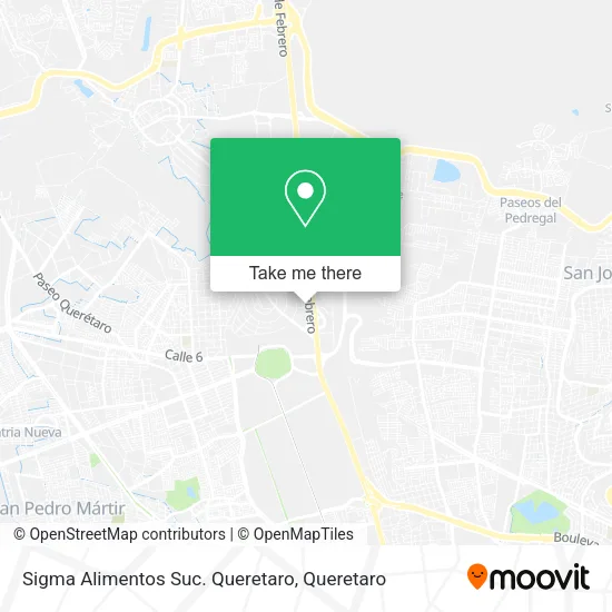 Mapa de Sigma Alimentos Suc. Queretaro