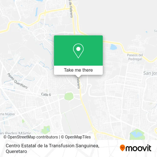 Mapa de Centro Estatal de la Transfusion Sanguinea