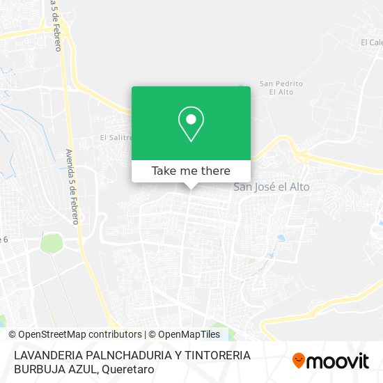 LAVANDERIA PALNCHADURIA Y TINTORERIA BURBUJA AZUL map