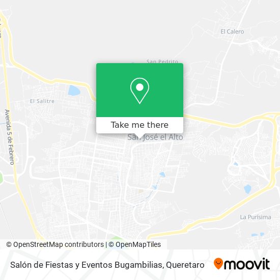 Mapa de Salón de Fiestas y Eventos Bugambilias
