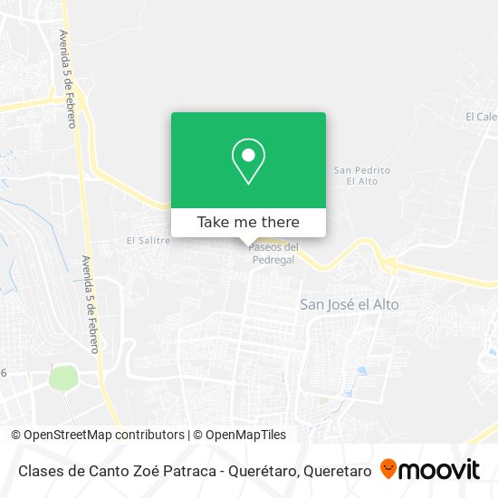 Clases de Canto Zoé Patraca - Querétaro map