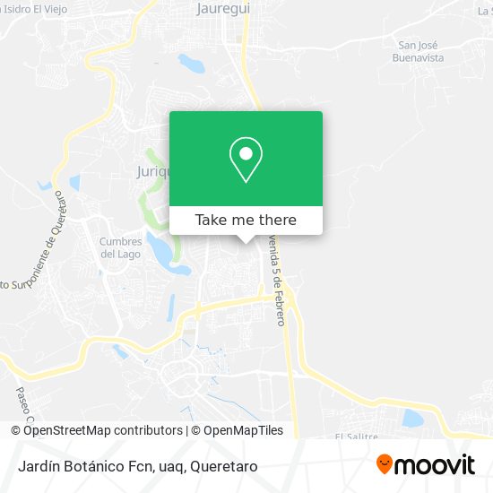 Mapa de Jardín Botánico Fcn, uaq