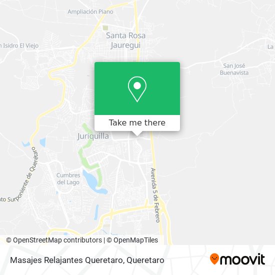Masajes Relajantes Queretaro map