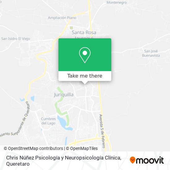 Mapa de Chris Núñez Psicología y Neuropsicología Clínica