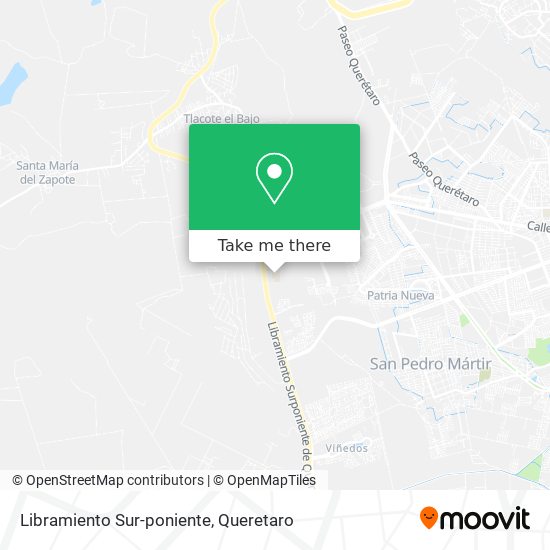 Mapa de Libramiento Sur-poniente