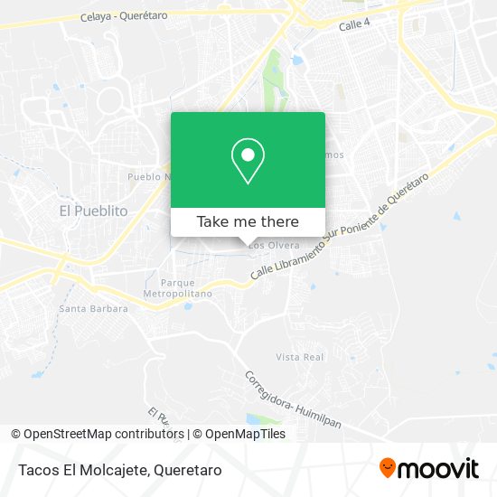 Mapa de Tacos El Molcajete