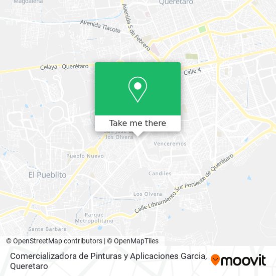 Mapa de Comercializadora de Pinturas y Aplicaciones Garcia