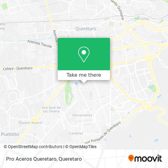 Pro Aceros Queretaro map