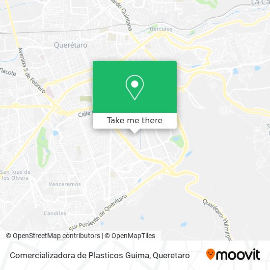 Mapa de Comercializadora de Plasticos Guima