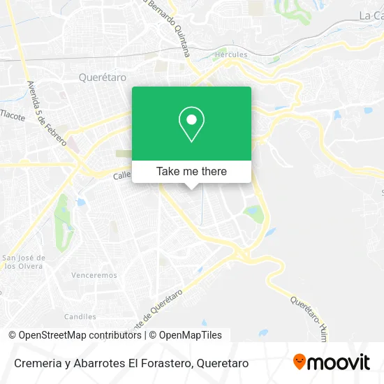 Mapa de Cremeria y Abarrotes El Forastero