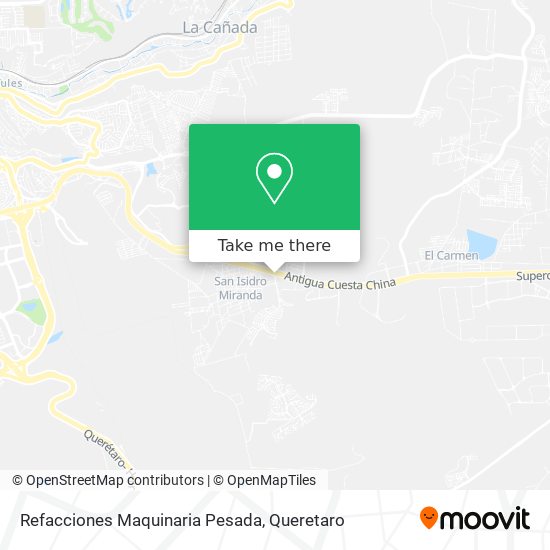 Refacciones Maquinaria Pesada map
