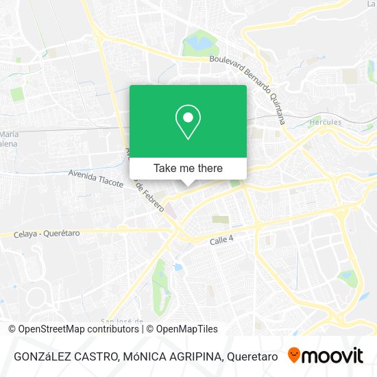 Mapa de GONZáLEZ CASTRO, MóNICA AGRIPINA